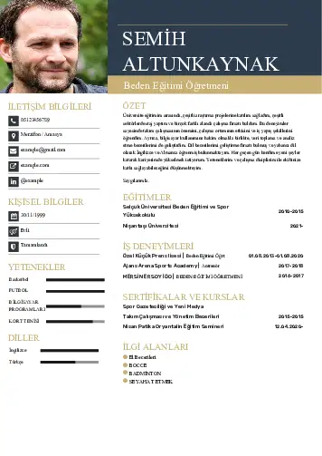 Beden Eğitimi Öğretmeni CV Örnekleri cv indir